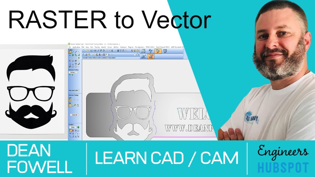 How to convert Image file (JPG PNG file) to CAD file in RADAN