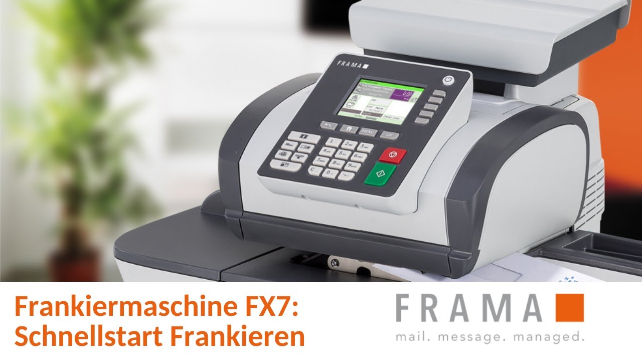 Supportvideo Frankiermaschine FX7: Einfach Frankieren | Frama Deutschland