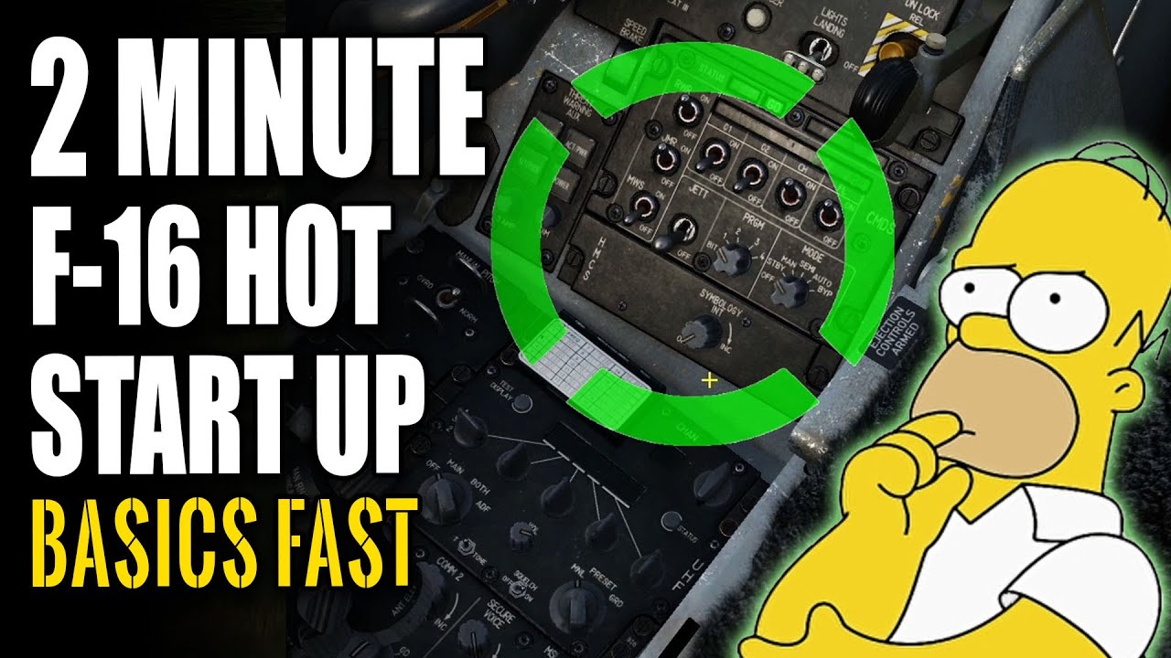 dcs world - F-16 viper, how to start jet in 2 minutes - hot for bvr bfm pvp