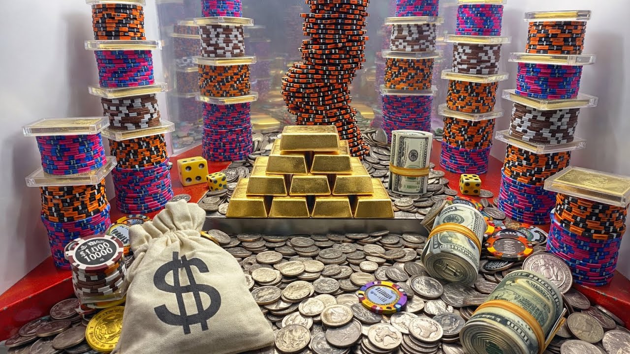 Super risky 10 Quarter challenge high limit coin pusher