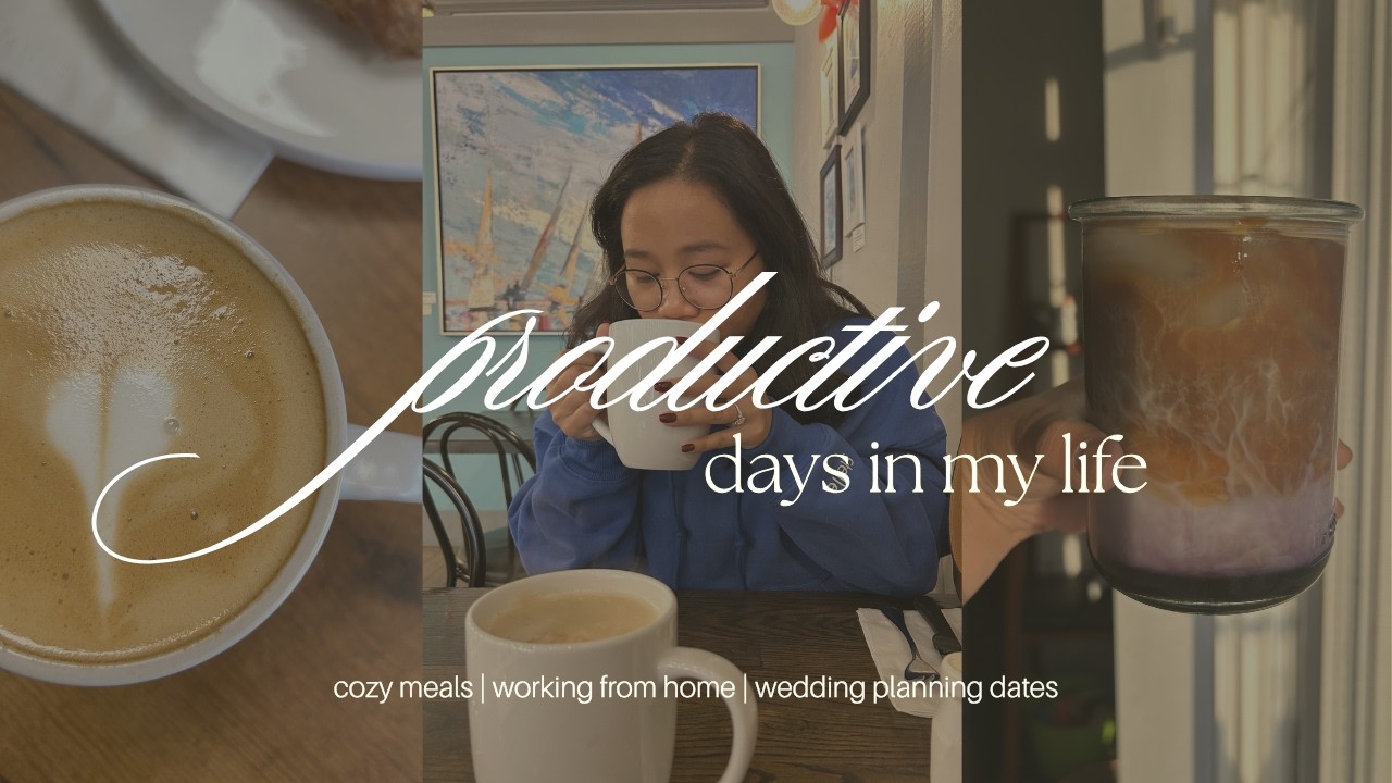 productive days in my life | wedding planning, filipino coffee, cozy dinner, reading vlog