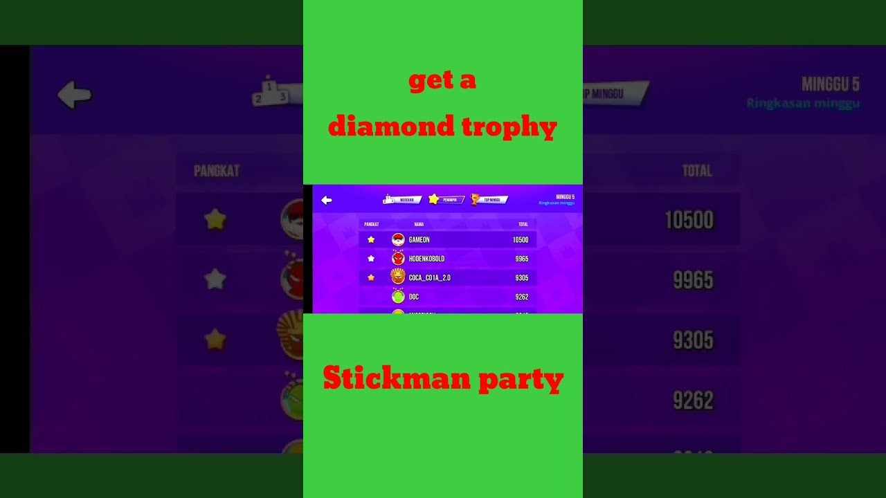 Stickman party 1 2 3 4/Get a diamond trophy #stickmanparty1234 #stickman #stickmanparty