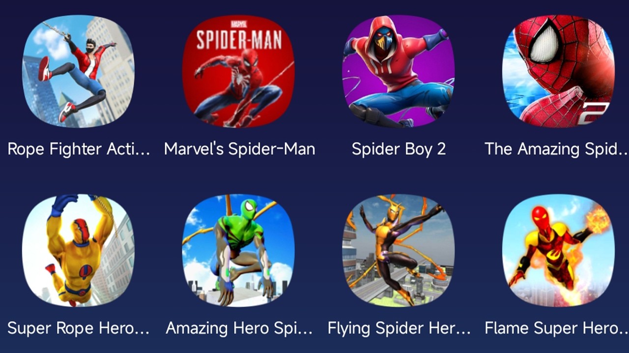 Rope Fighter Action,Marvel's Spider-Man,SpiderBoy 2,The Amazing Spider-Man 2,Flying Spider,SpiderMan