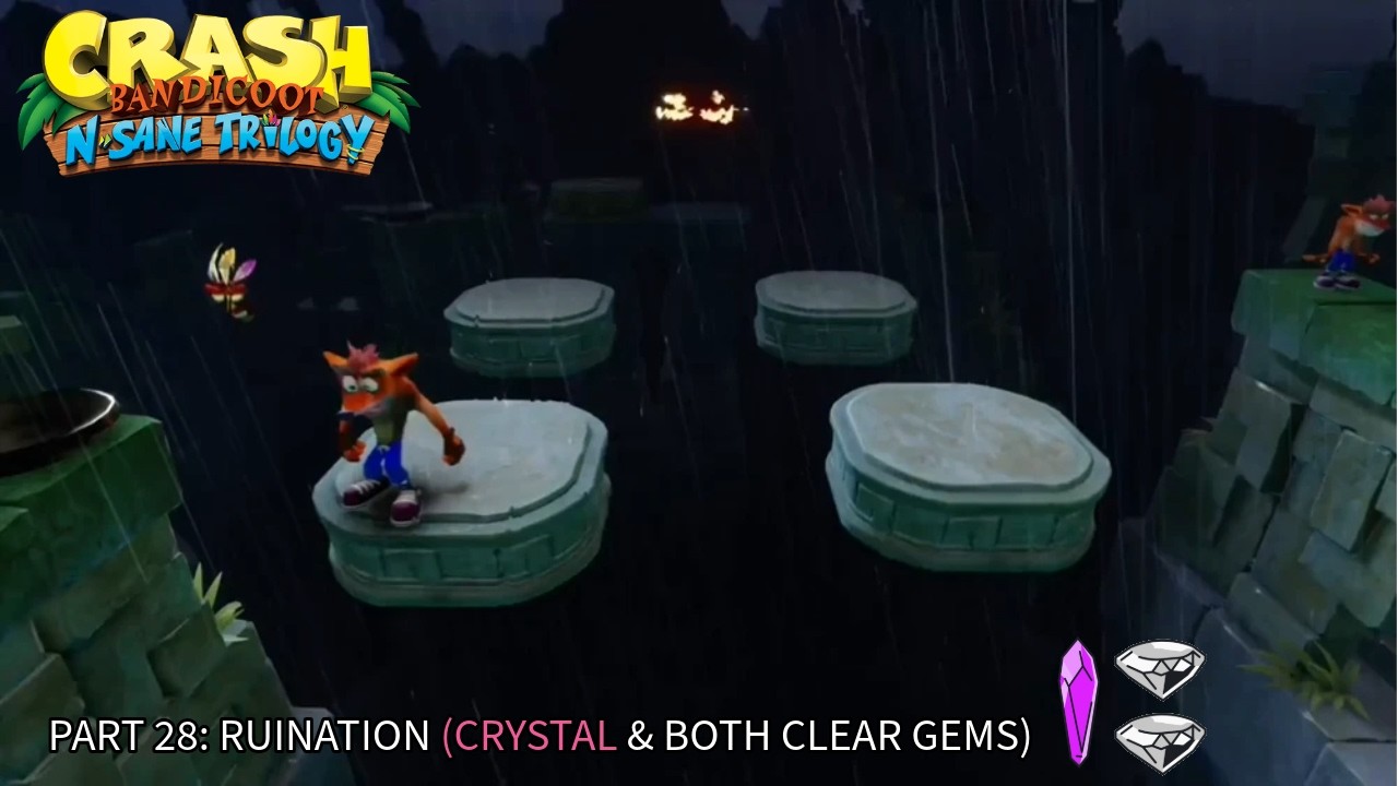 Crash Bandicoot 2 (N. Sane trilogy). 100% Walkthrough Part 28 - Ruination (Crystal, Both Clear gems)