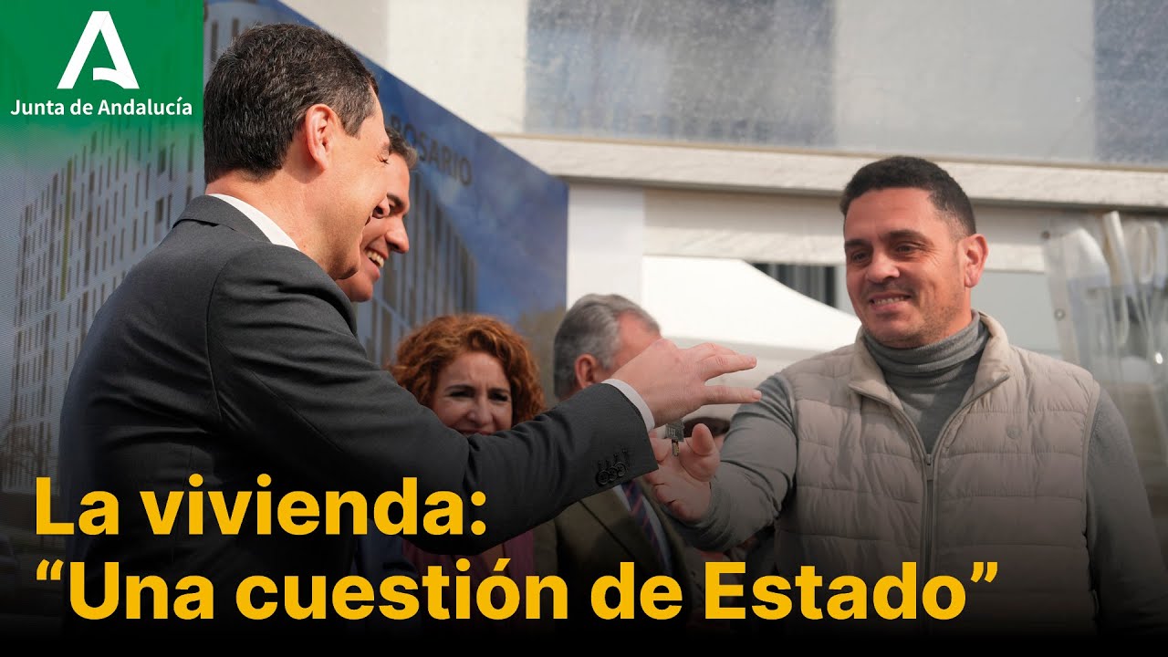 Moreno asiste en Sevilla a la entrega de 218 VPO en régimen de alquiler en la Hacienda El Rosario