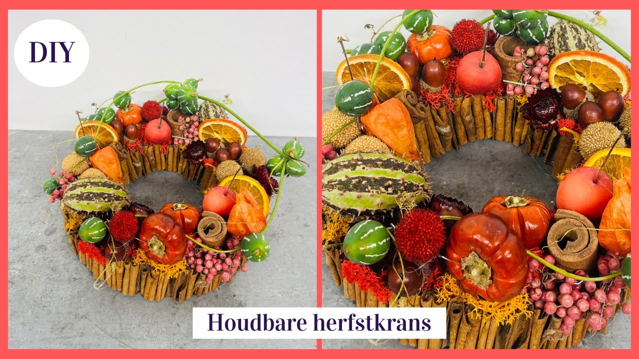 Herfstkrans  🍂 🍁| Cursus Bloemschikken #374 |Carlein Tukkers