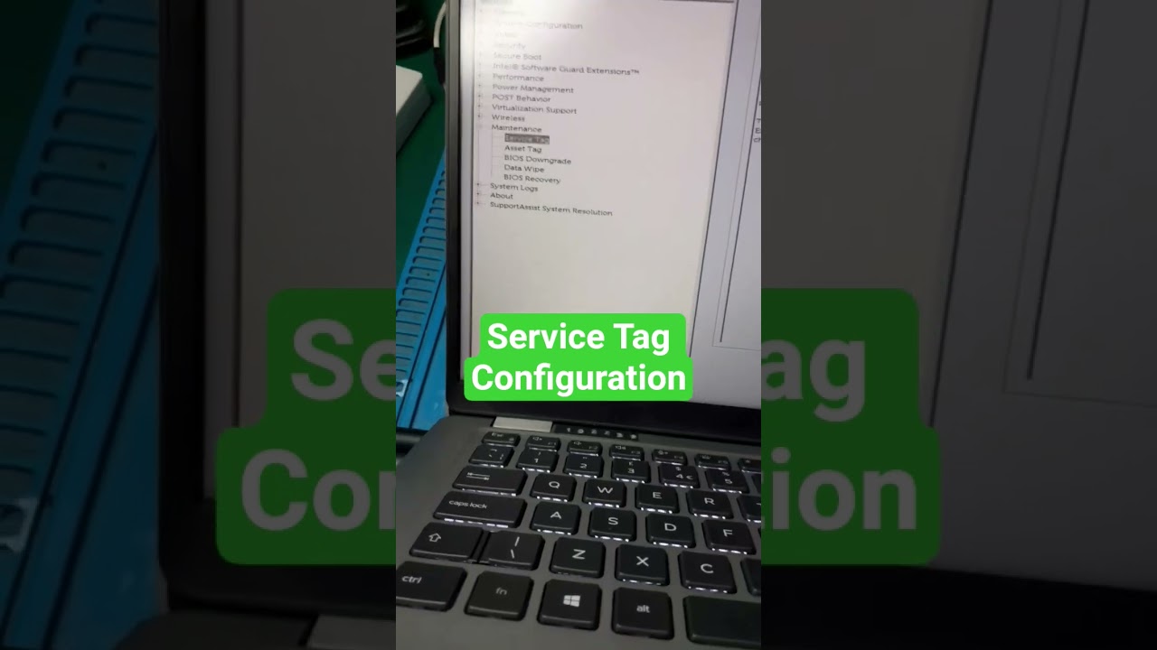 Dell Laptop Service Tag Fixed. #dell #latitude #serialnumber #programming #bios #tag #trending