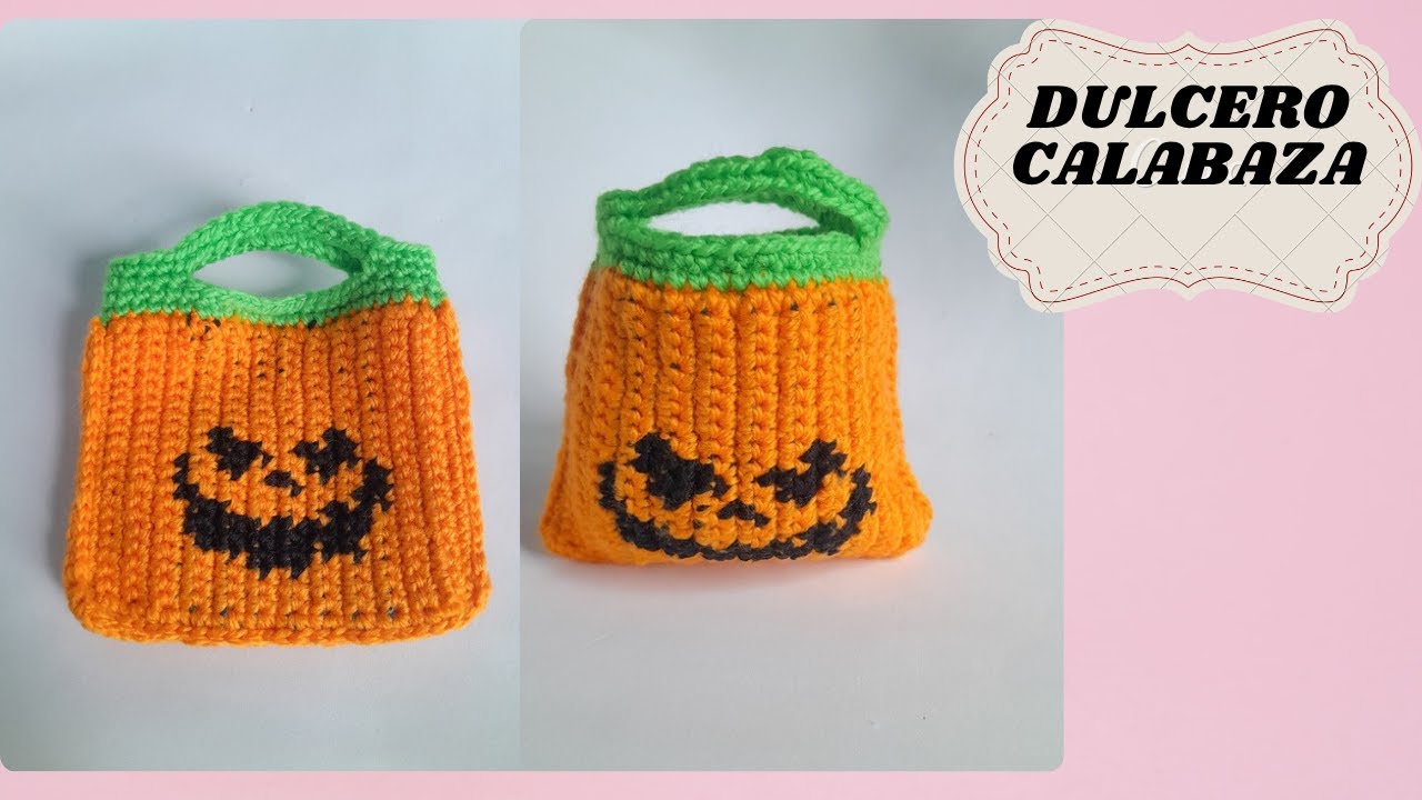 DULCERO CALABAZA TEJIDO EN TAPESTRY PARA HALLOWEEN🎃