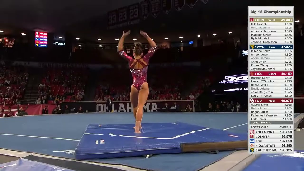 Jordan Bowers Perfect 10.0 Floor Big 12 Championships 3-23-24