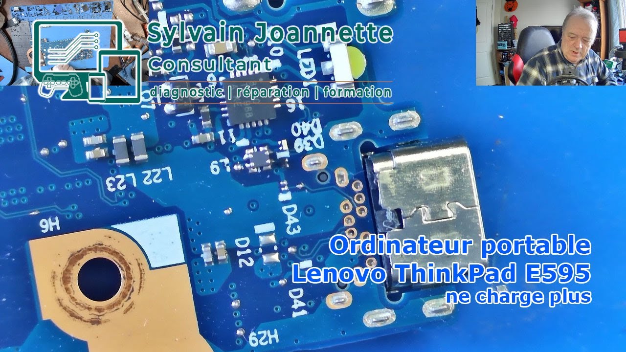 Lenovo ThinkPad E595 - ne charge plus | Sylvain Joannette Consultant