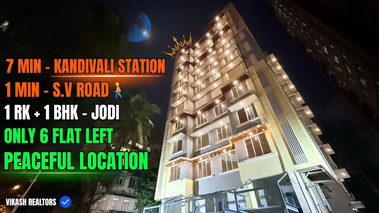 1rk + 1bhk flat near Kandivali Station | Only 7 min | Peaceful Location | Near Jain Mandir