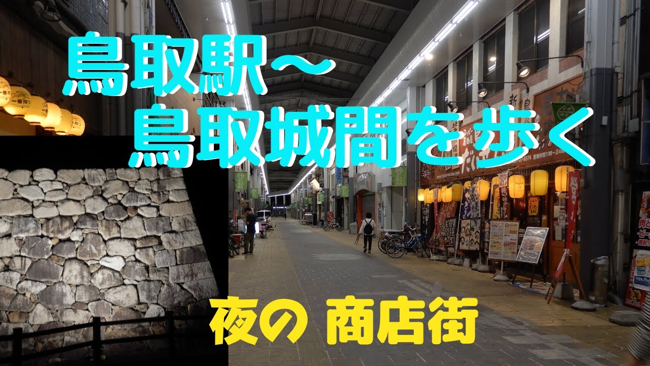 【鳥取駅から鳥取城へ】夜の散歩