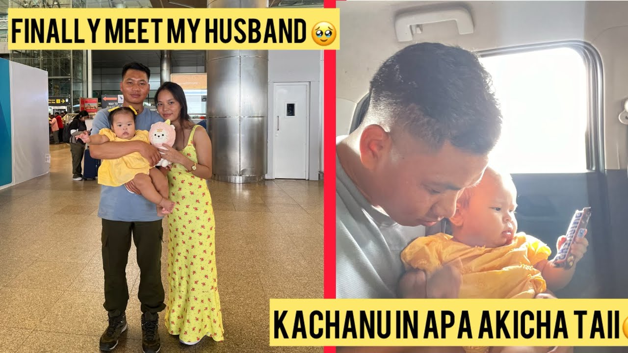 Special Day❤️||kachanu in Apa Amu masat pen 🥹🎀||Meeting my husband after 8 Months 😘❤️