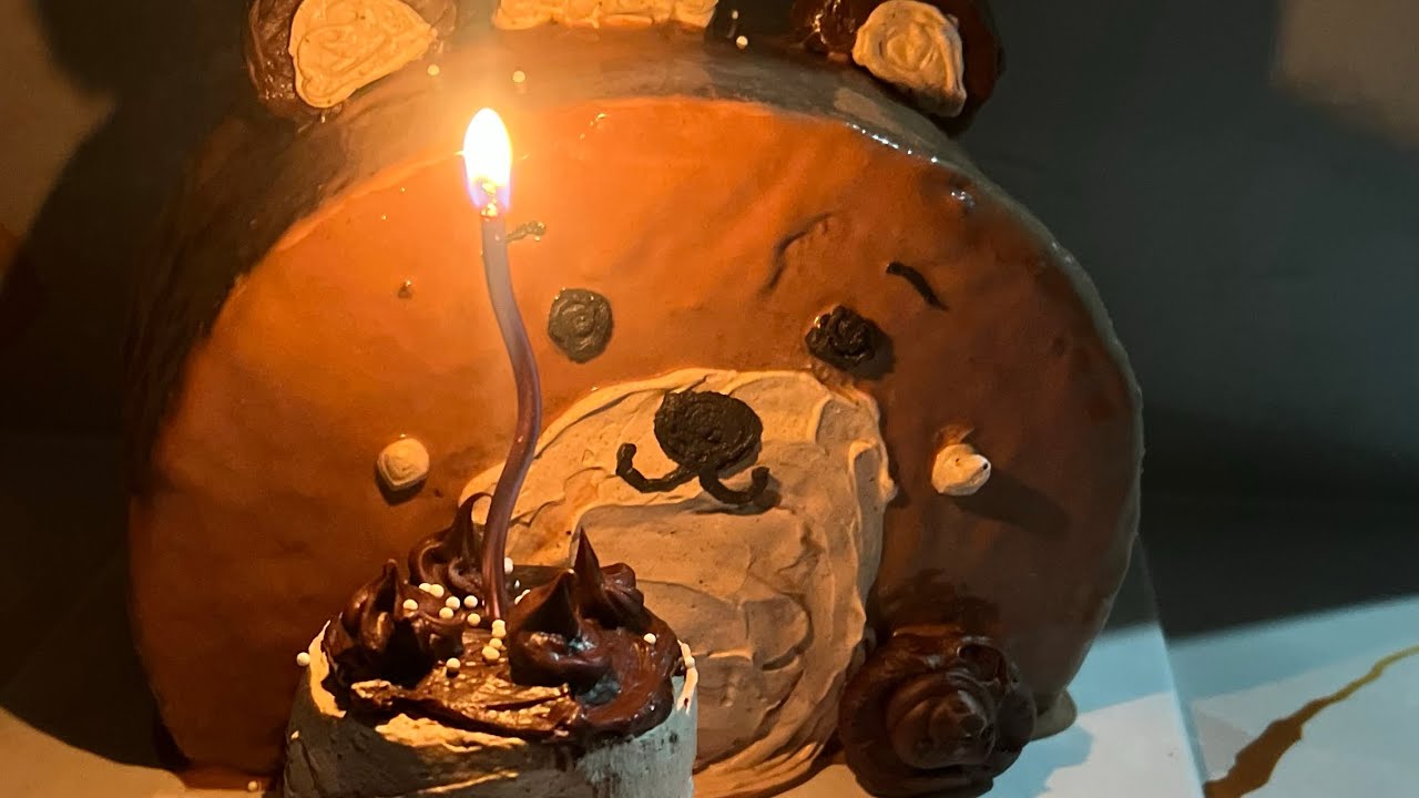 Making a Bear-Themed Birthday Cake 🧸 | Cream Cheese Frosting & Whipped Ganache | Part 3