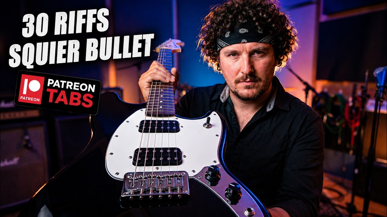30 гитарных риффов Squier Bullet Mustang