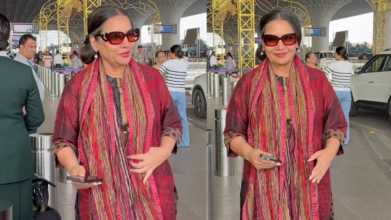 Shabana Azmi Spotted At Mumbai Airport