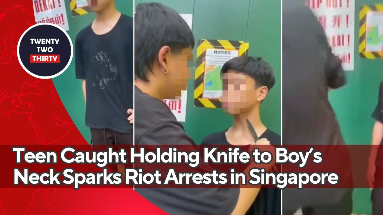 Teen Caught on Camera Holding Knife to Boy’s Neck Sparks Riot Arrests in Singapore