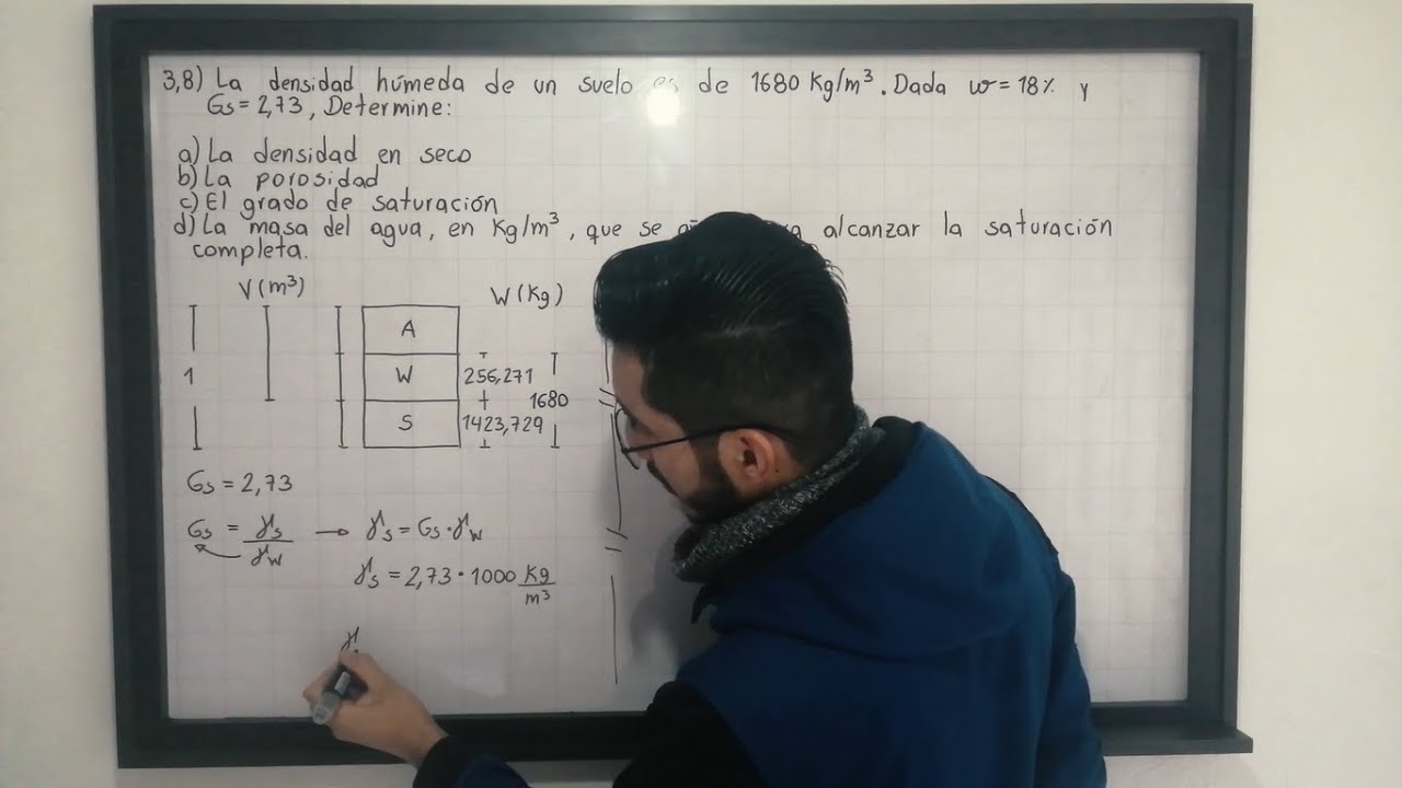Relaciones de Fase - Ejercicio 3.8 - Fundamentos De Ingeniería Geotécnica BRAJA