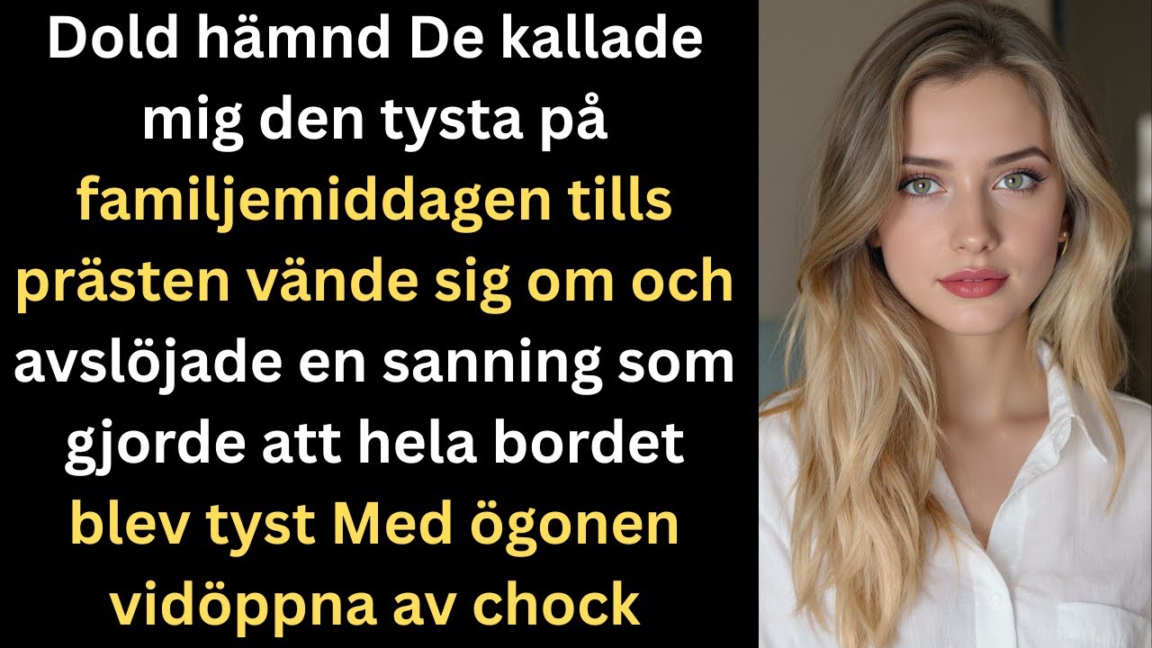 Vid familjemiddagen kallade de mig ingenting – tills prästen avslöjade sanningen