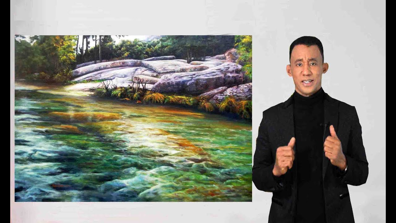Como pintar los reflejos de Luz en el agua Manolette el pintor Manolo Romero Solano