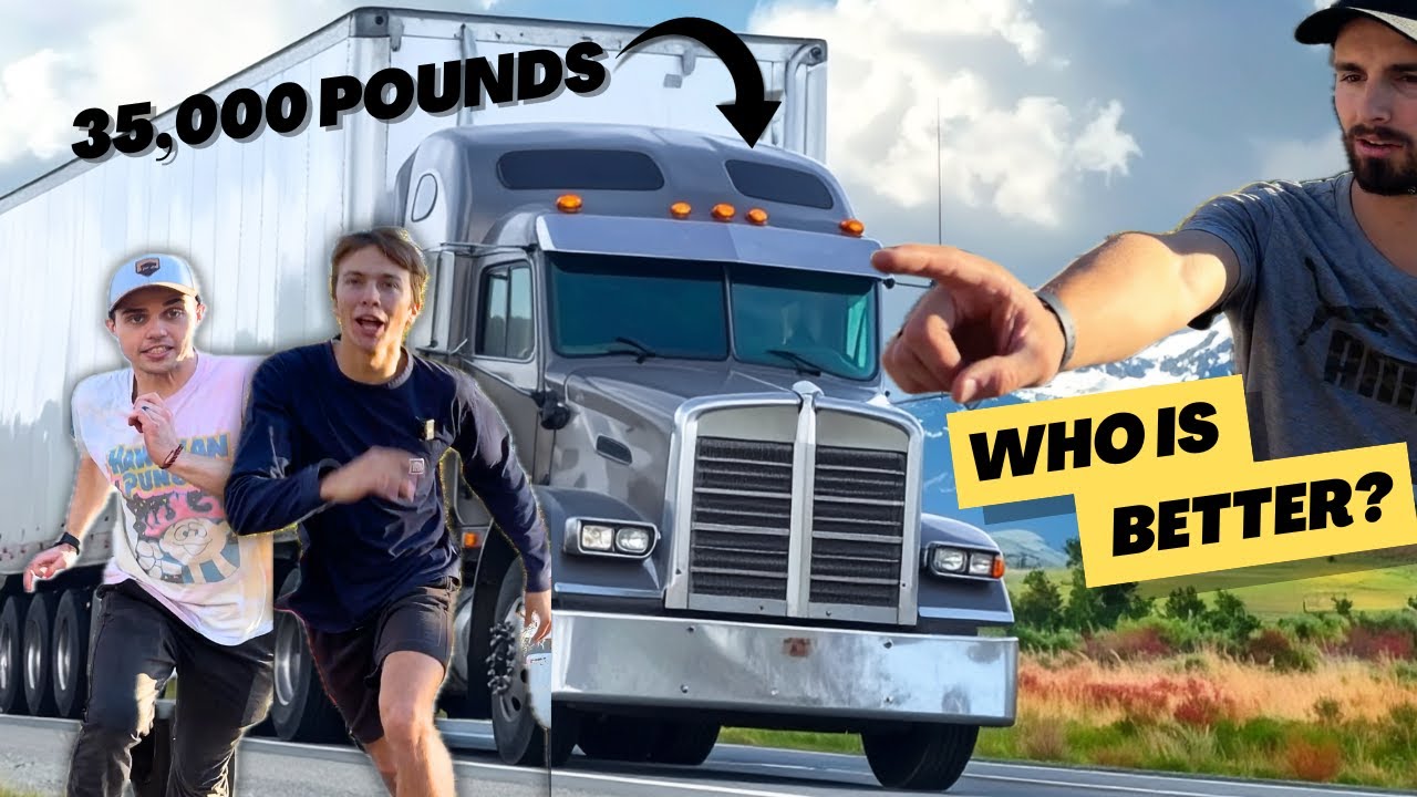 Two TOTAL Beginners Compete to Drive a Semi Truck... Winner gets the KEYS🔥