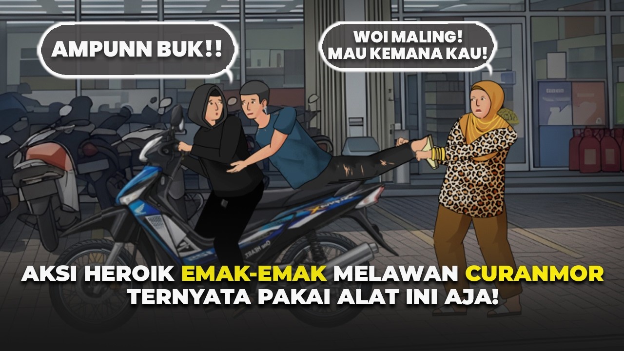 AKSI HEROIK EMAK-EMAK GAGALKAN CURANMOR, AUTO KABUR MALING - DRAMA ANIMASI