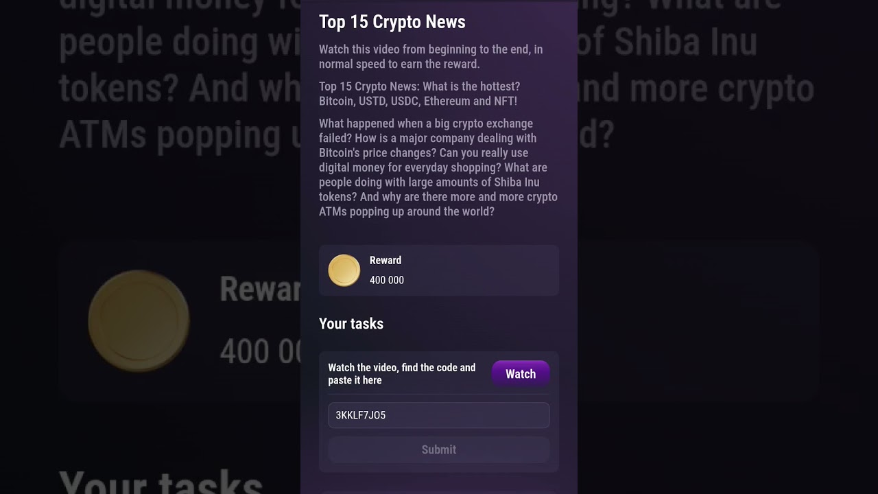 Tap swap 20 july 2024 code of part 1 video#Tapswap#taptoearn #crypto
