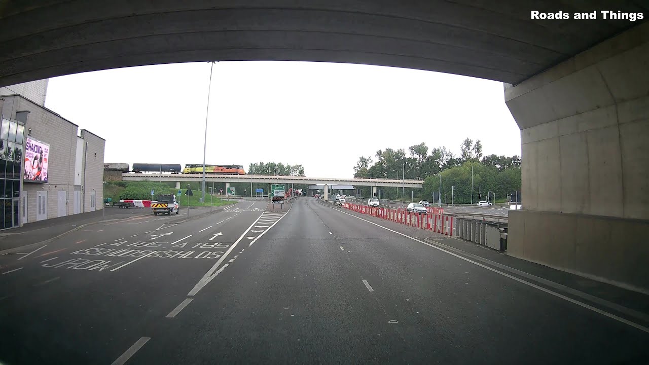 Tynemouth, the A19 Tyne tunnel Southbound, North Tyneside, England, UK.