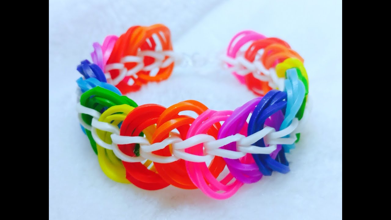 Rainbow Loom-Pulseira de Elástico com os DEDOS-GOMITAS SEM TEAR-LOOM BANDS