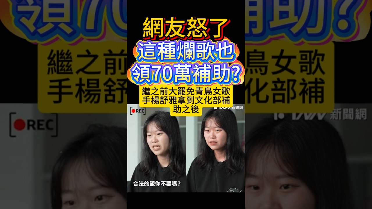 網友怒了，台派爛歌領文化部70萬補助  #民進黨 #賴清德 #國民黨