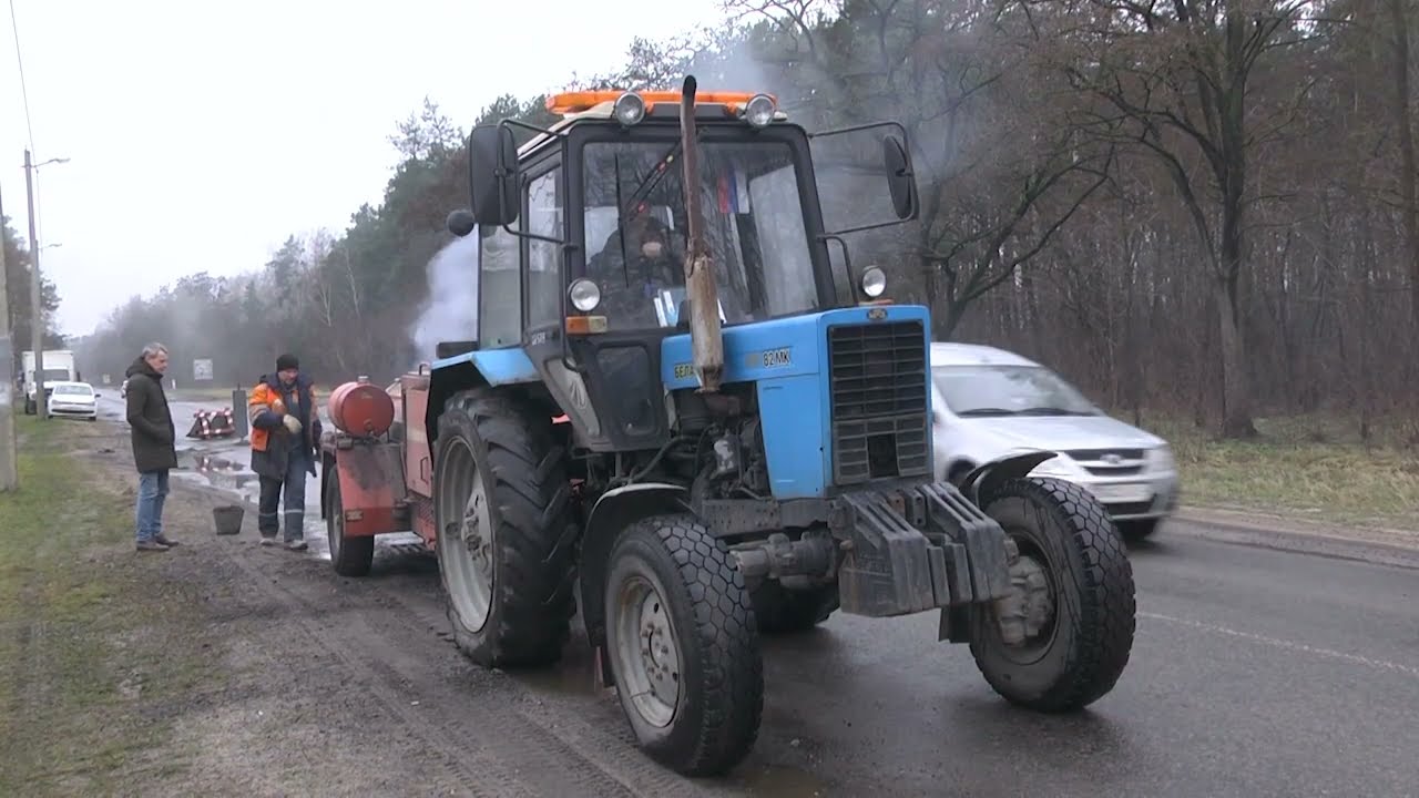 2023-01-12 г. Брест. Зимний ремонт дорог в г. Бресте. Новости на Буг-ТВ. #бугтв