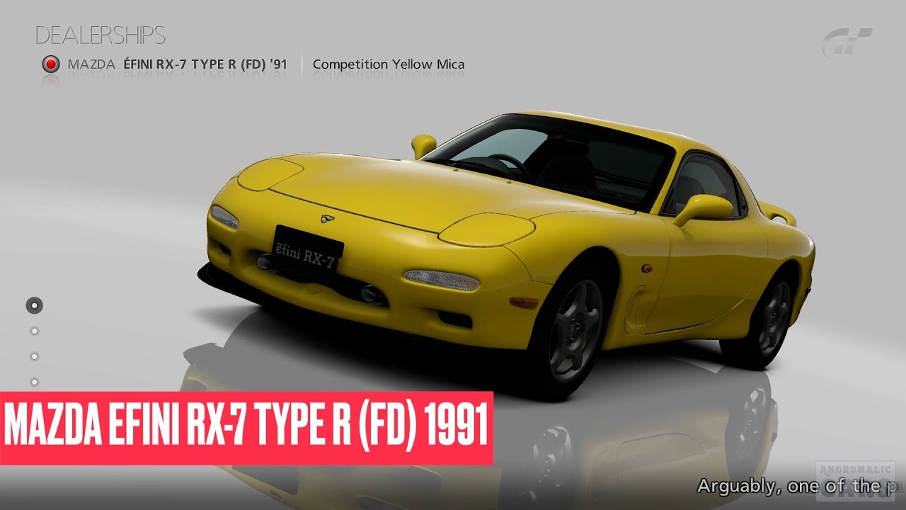 Mazda Efini RX-7 Type R (FD) 1991 [Gran Turismo 5] With Documentary Commentary