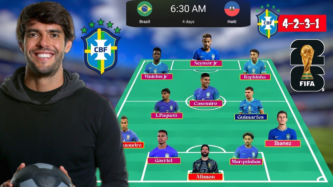 Brazil Vs Haiti World Cup Match 2026 Kaka Predicted Brazil Squad ~ Carlo Ancelotti Brazil News 2026