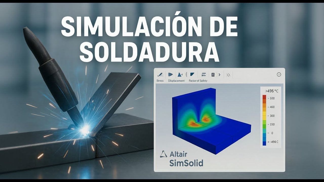 Simulacion de soldadura de filete en Altair SimSolid