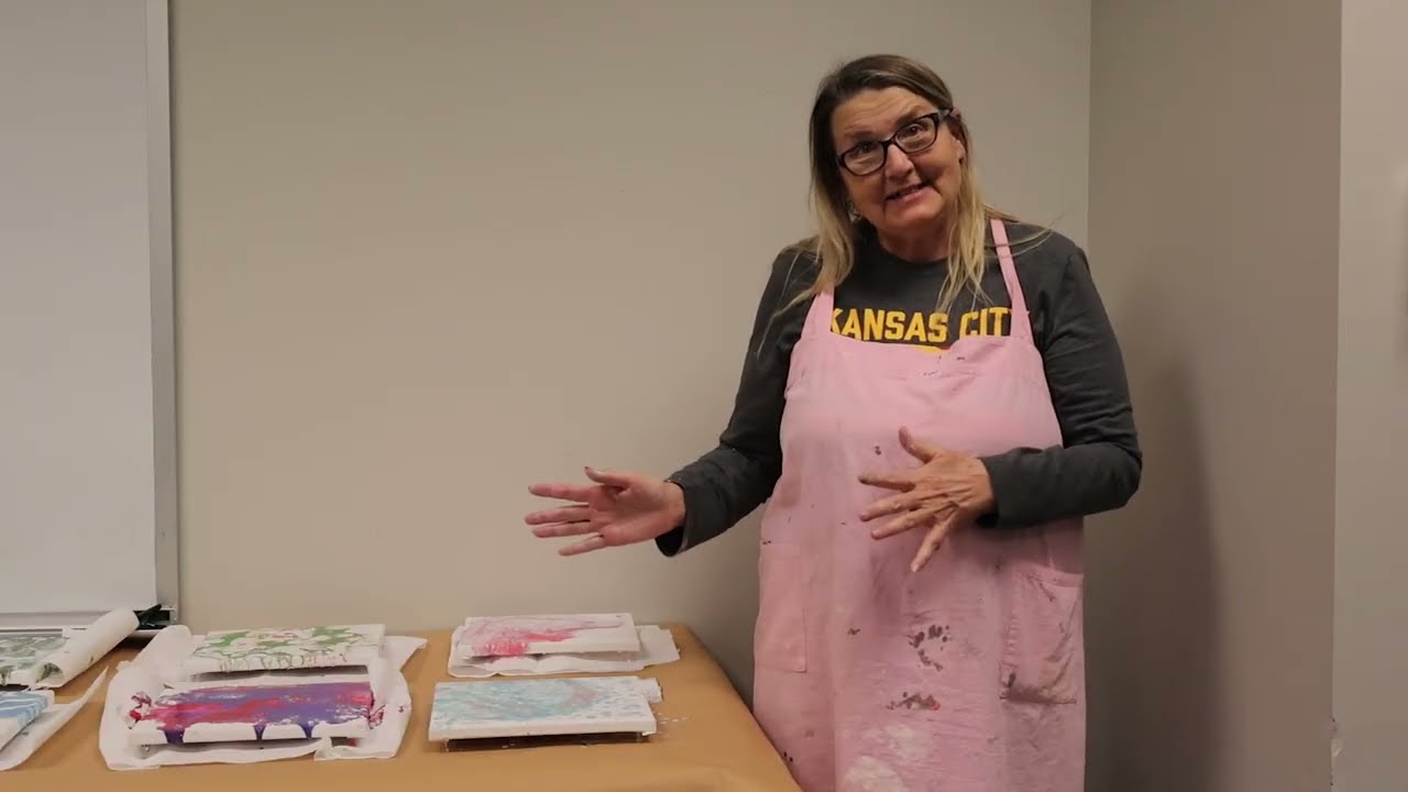 Traumatic Brain Injury (TBI) Support Group at The Independent Living Center - Pour Painting Activity