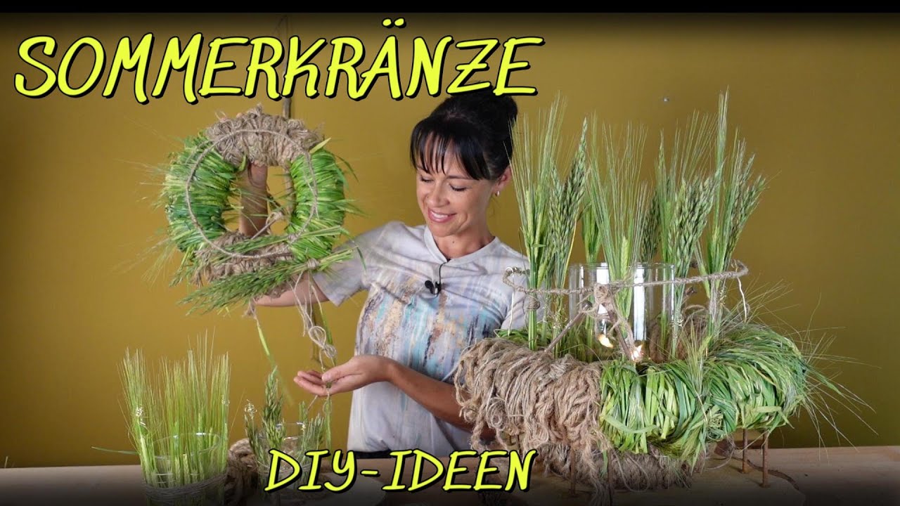 SOMMERKRANZIDEEN mit GETREIDE / DIY-IDEE