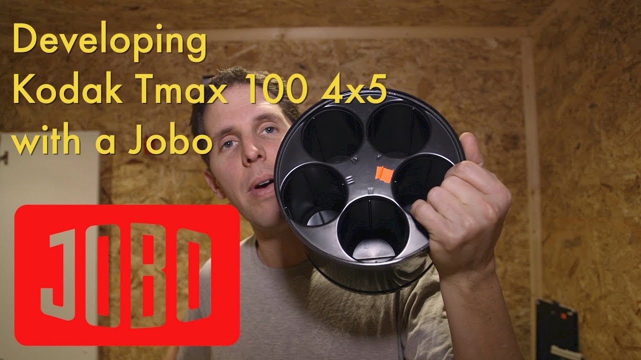 Developing Kodak Tmax 100 4x5 with a Jobo || Darkroom