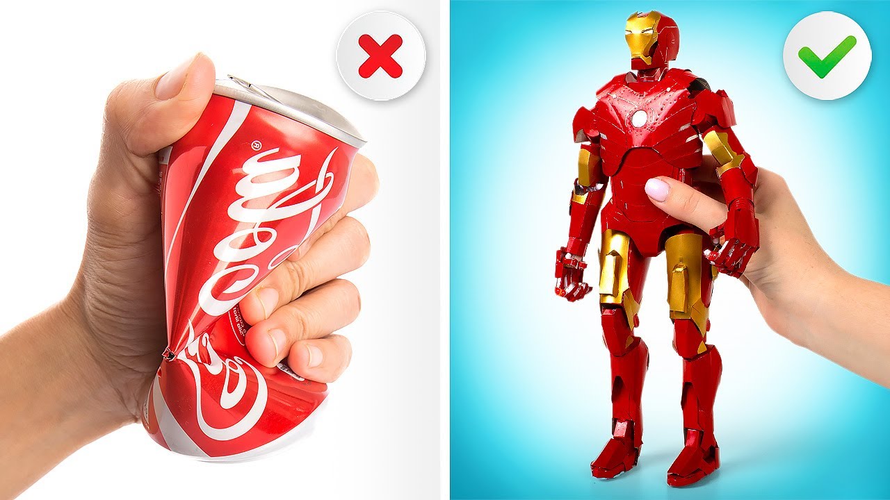 Bricolage d’Iron Man à partir de canettes de soda
