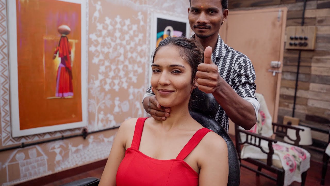 Master Cracker Relaxing Facial Hair Removal and Massage ASMR   Indian Massage