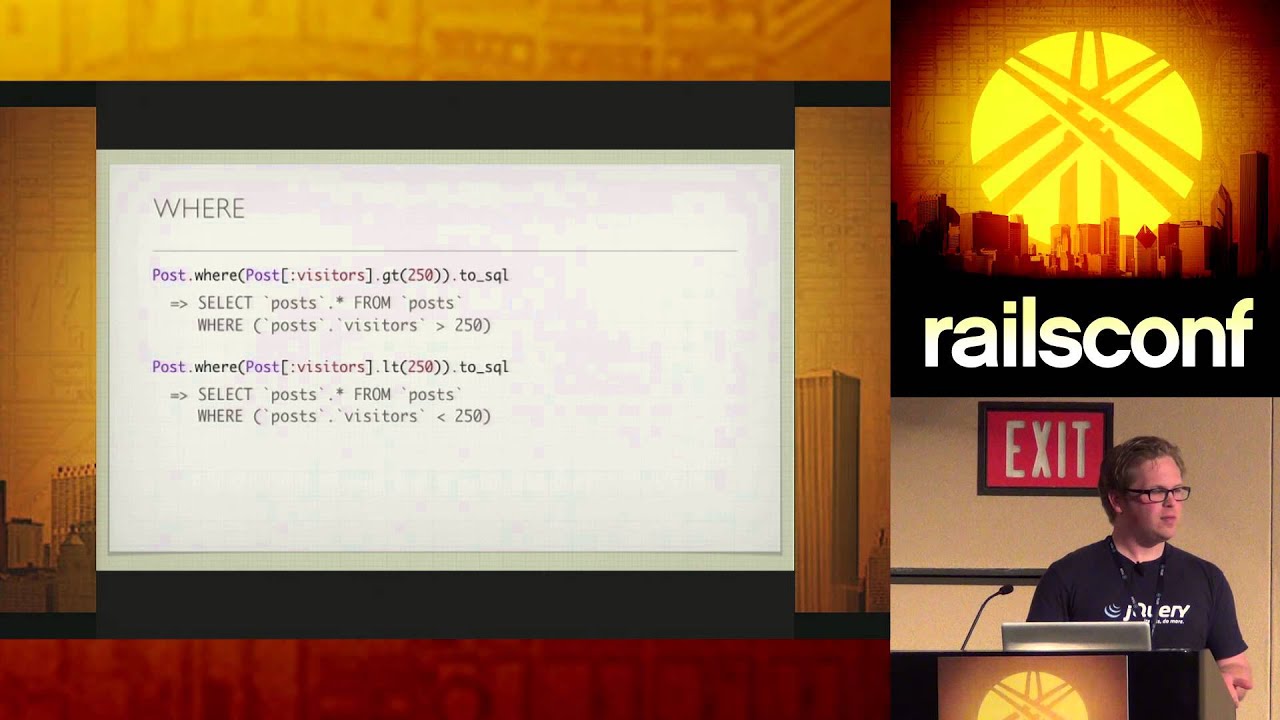 RailsConf 2014 -Advanced aRel: When ActiveRecord Just Isn't Enough