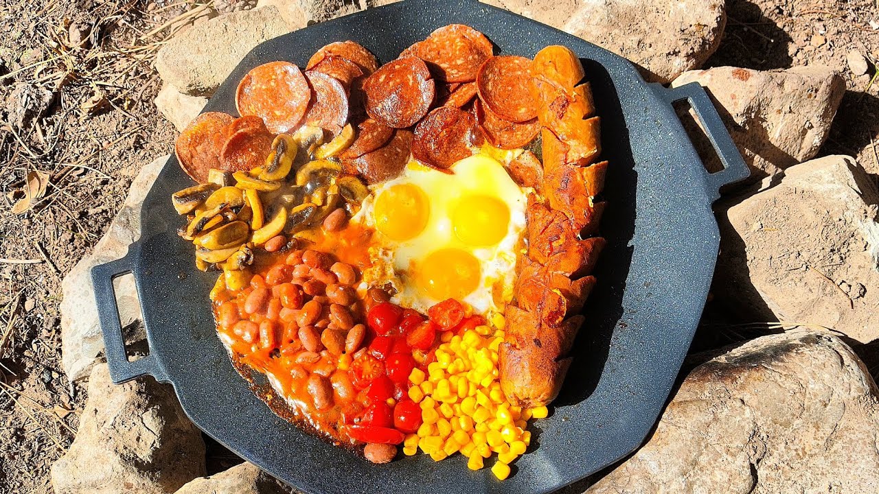 I Making English Breakfast in the Jungle 🍳😋