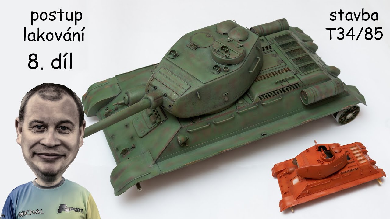 Stavba RC tanku T34/85 8. díl - kompletní lakování