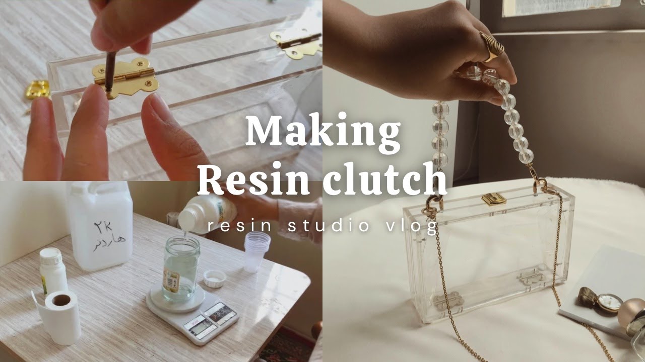 Resin studio vlog | Making Resin clutch | New Start Of my small business | clear resin clutch