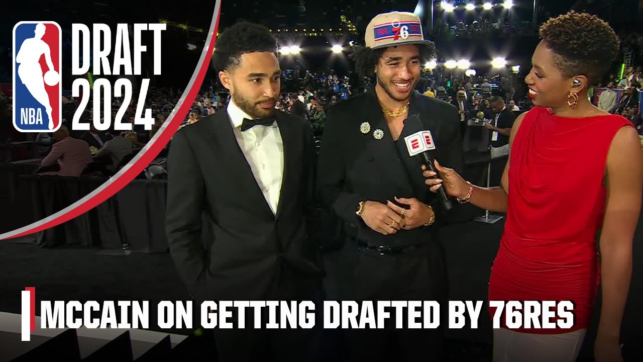 Jared McCain speechless after being drafted by the Philadelphia 76ers | 2024 NBA Draft