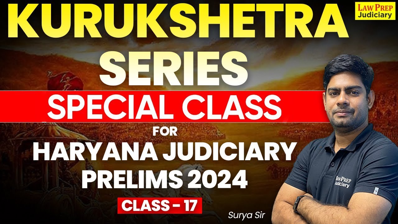 Special Class for Haryana Judiciary Prelims Exam 2024 | HJS 2024 by Surya Sir