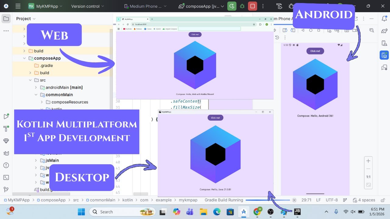 Build Your First Compose Multiplatform (KMP) App for Android, Desktop & Web