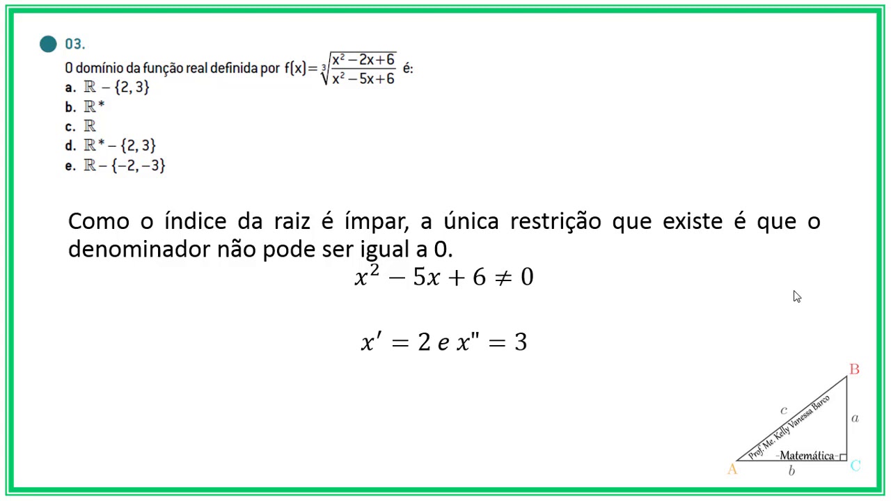 Exercícios - Domínio, contradomínio, imagem e gráfico de uma função
