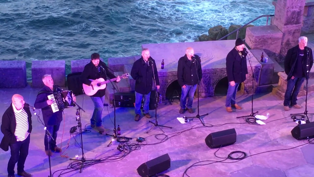 Fisherman’s Friends singing Keep Hauling at The Minack Theatre 2019.