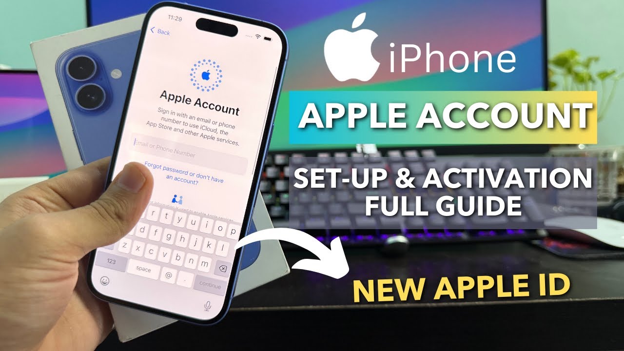 How to setup iphone 16 for the 1st time with New Apple ID - Correct way