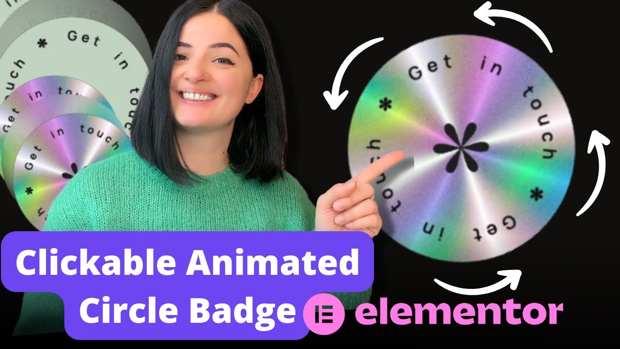 Holographic Clickable Animated Circle Badge - Elementor PRO & FREE